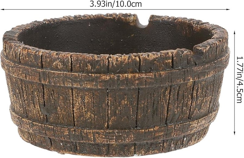 مطفأة سجائر من الأسمنت العتيق بتصميم كلاسيكي خفيف الوزن وسهل التنظيف للمنزل والمكتب والفندق - Image 2